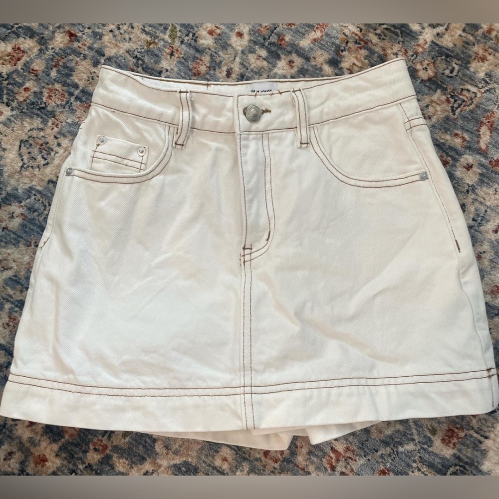 Princess Polly white denim skort Katlynne skort